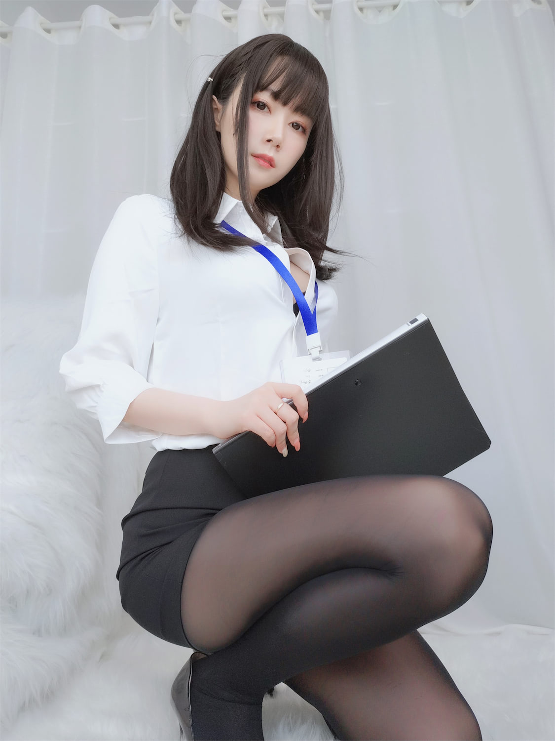 白银81黑丝OL制服5