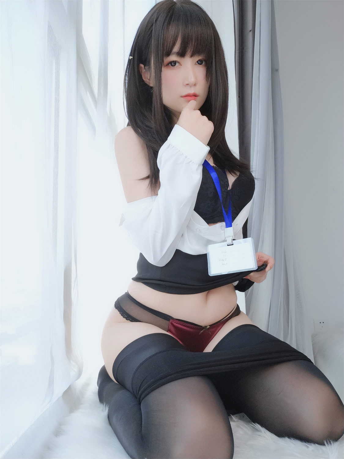 白银81黑丝OL制服6