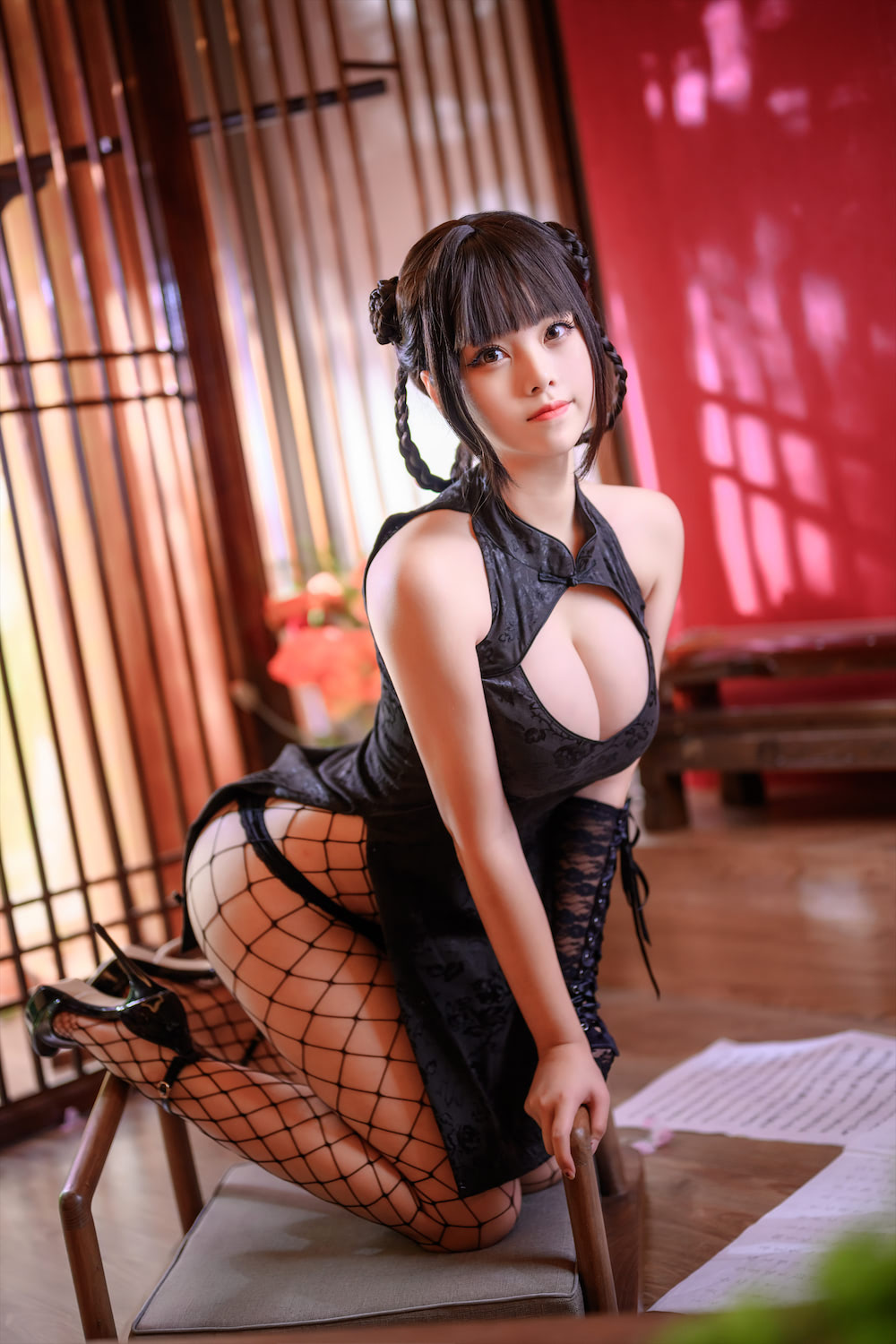 蜜汁猫裘魔女旗袍2