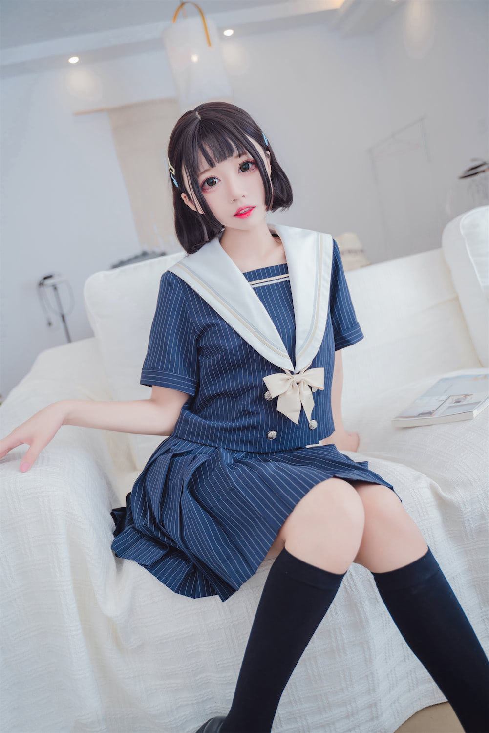 猫君君MaoJun海蓝水手服1