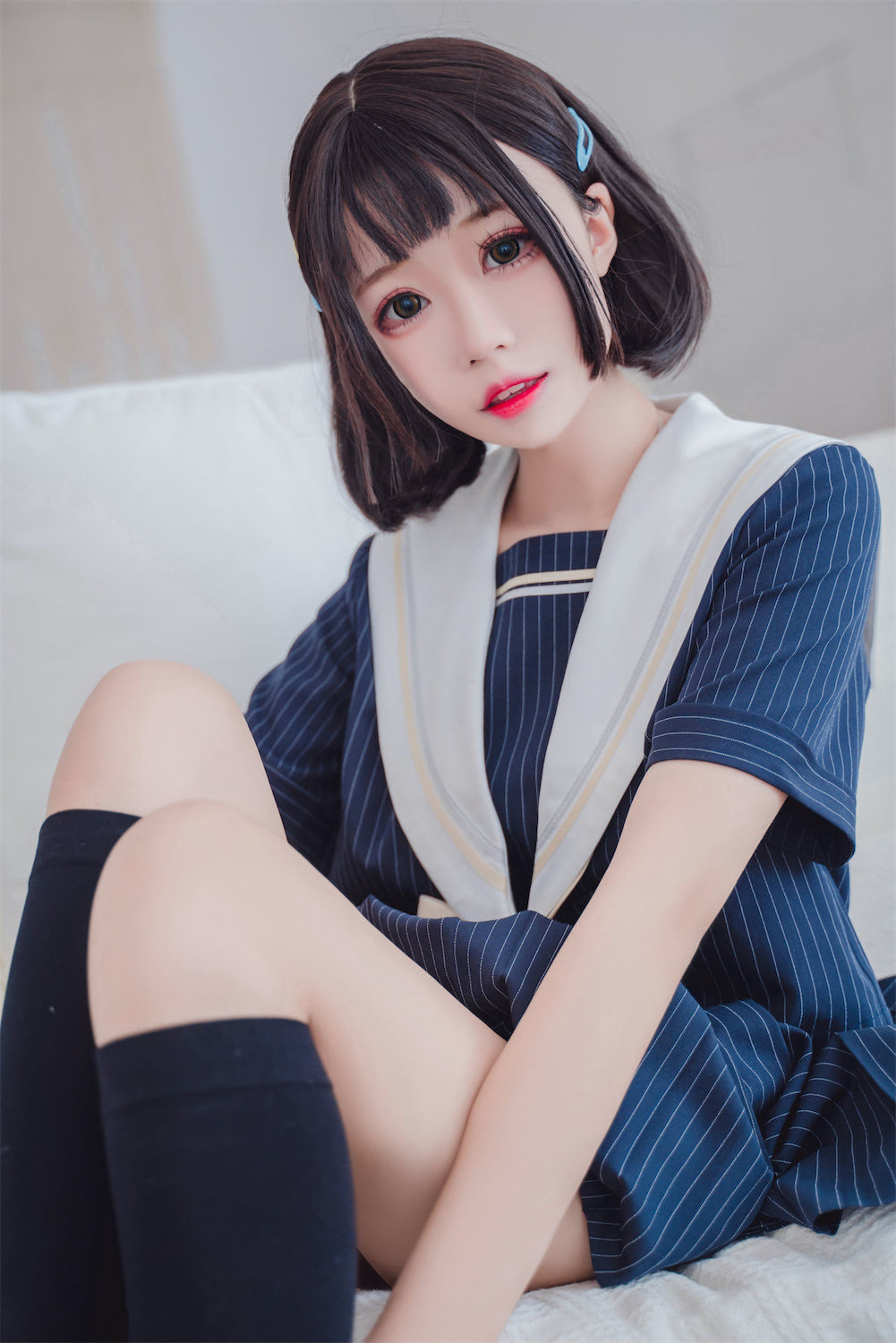 猫君君MaoJun海蓝水手服4