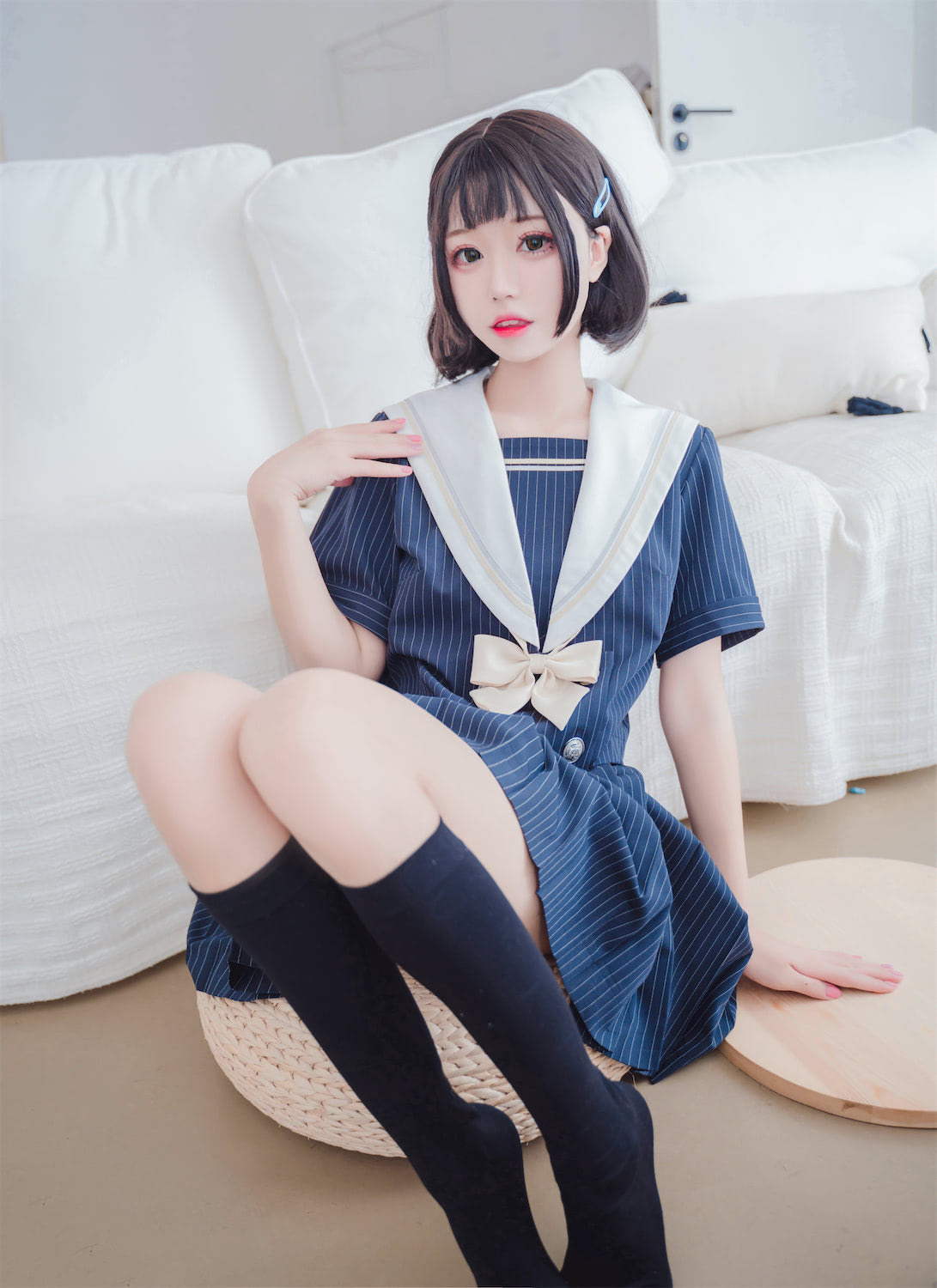 猫君君MaoJun海蓝水手服5